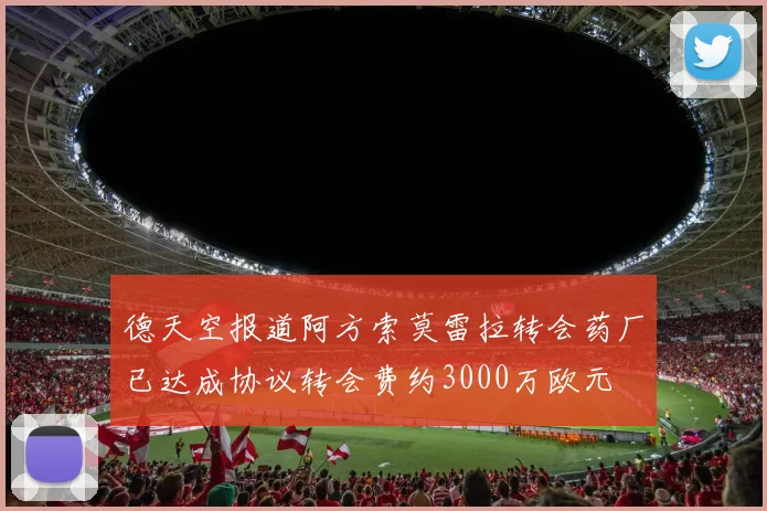 德天空报道阿方索莫雷拉转会药厂已达成协议转会费约3000万欧元